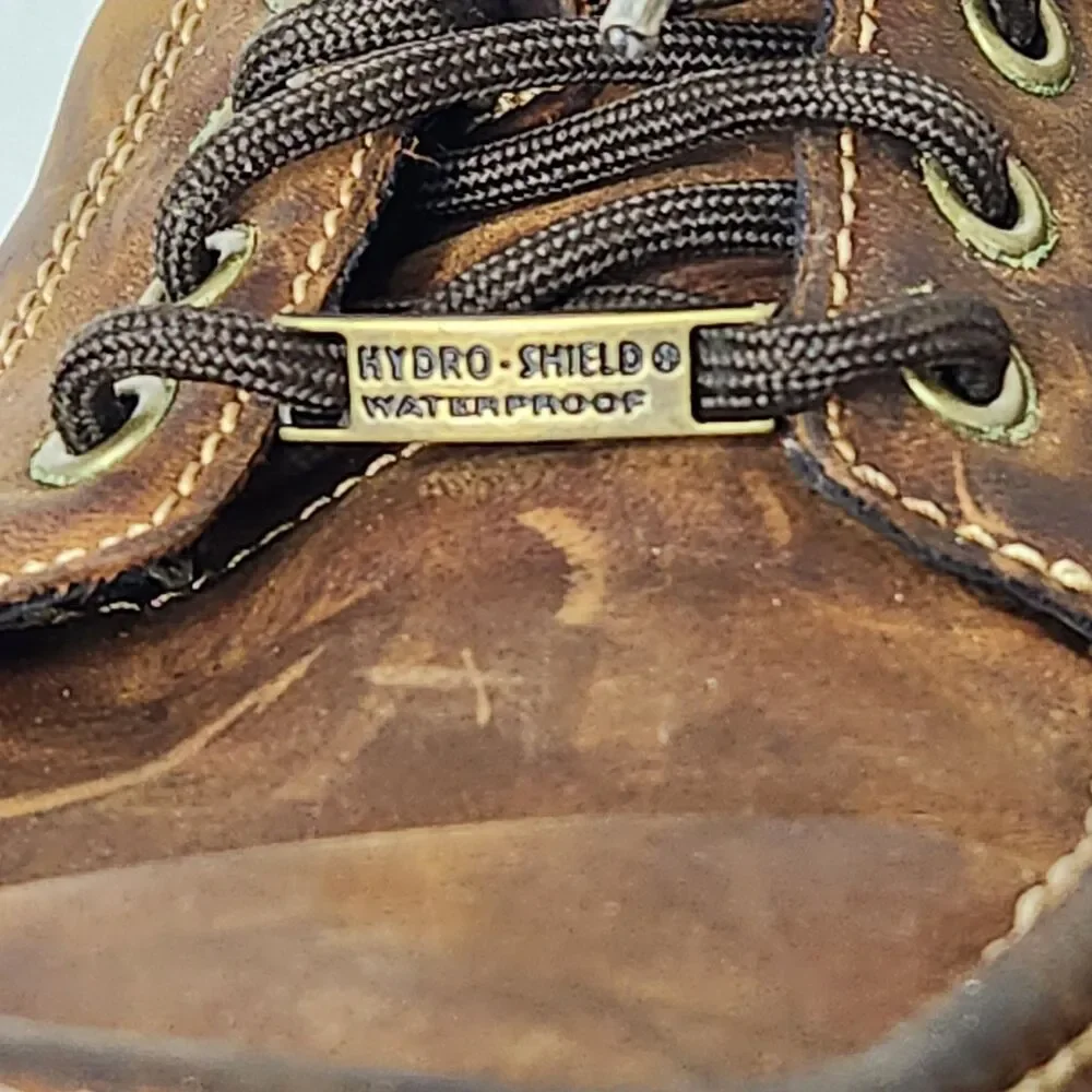 Rockport Mens Hydro-Shield APM7312RW Waterproof Moc Toe Brown Leather Boots Sz 8